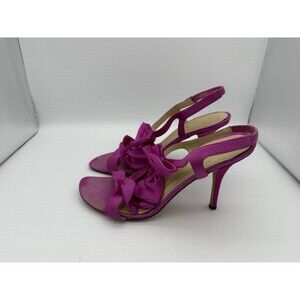 Kate Spade Slingback 4" Heels Size 8 Pink Bows Going Out Wedding Preppy Romantic
